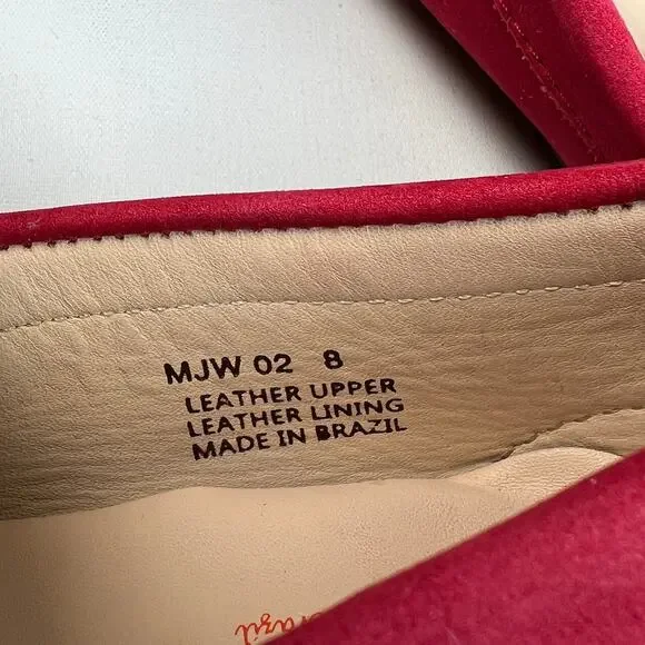 Marc Joseph Leather Driving Loafers Women's 8 Red Slip On Flats Comfort Shoes - Picture 11 of 11